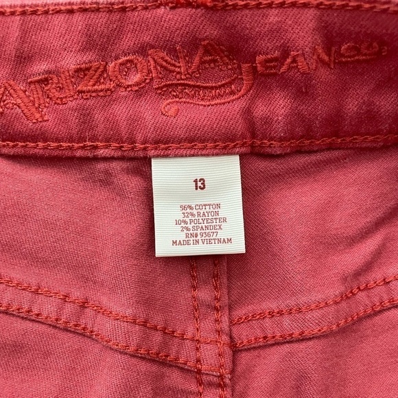 Arizona JEANS Victorian Red Cropped Jeggings Women’s Junior Size 13. Style#93677 - Picture 9 of 16